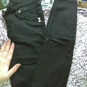 Low rise black jeggings